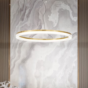 Ideal Lux - LED Lustr na lanku CROWN LED/30W/230V 3000K pr. 60 cm CRI 90 mosaz