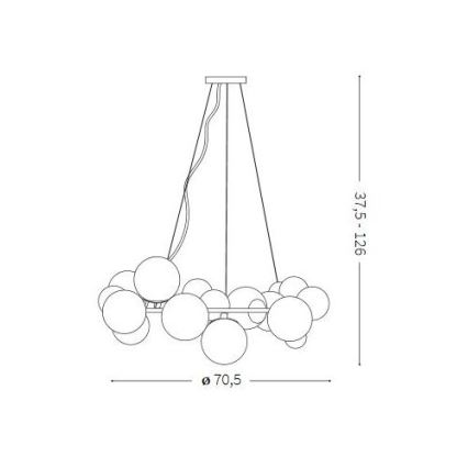 Ideal Lux - LED Lustr na lanku DNA 25xG9/3,2W/230V