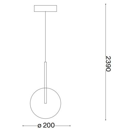 Ideal Lux - LED Lustr na lanku EQUINOXE 1xG4/2W/230V pr. 20 cm mosaz/kouřová