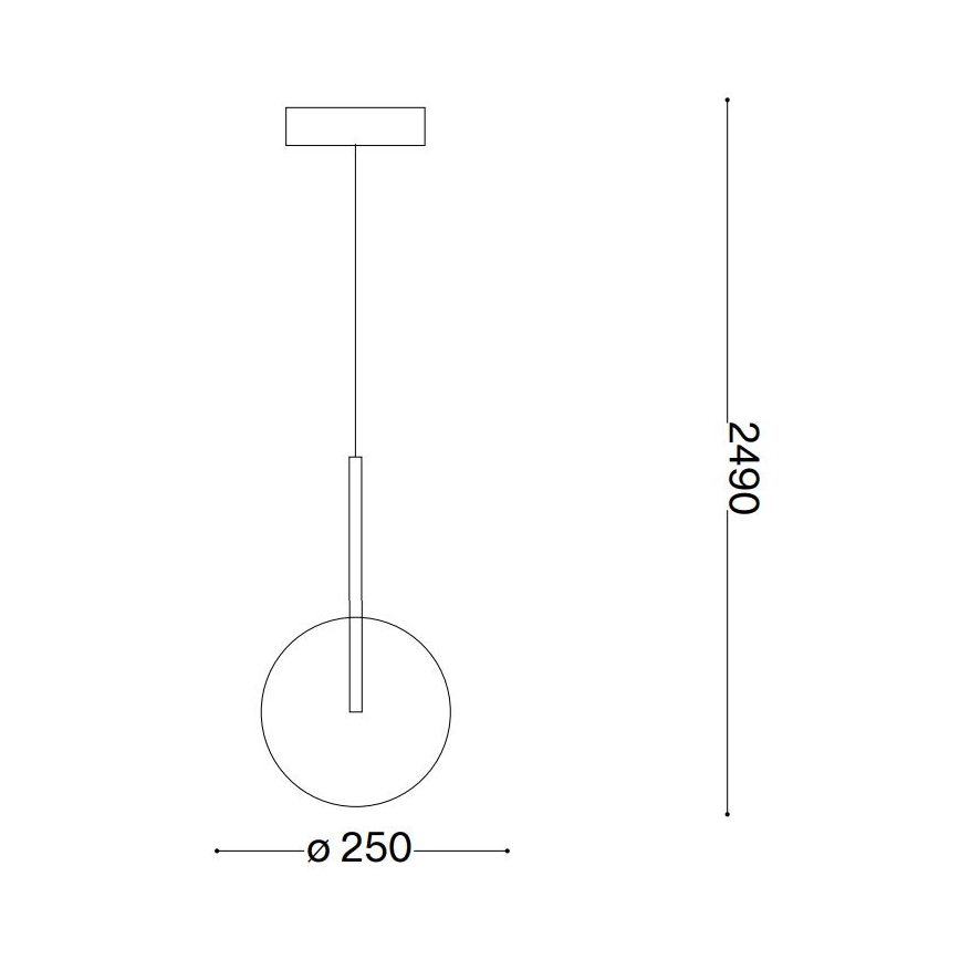 Ideal Lux - LED Lustr na lanku EQUINOXE 1xG4/2W/230V pr. 25 cm mosaz/čirá