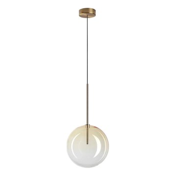 Ideal Lux - LED Lustr na lanku EQUINOXE 1xG4/2W/230V pr. 25 cm mosaz/kouřová