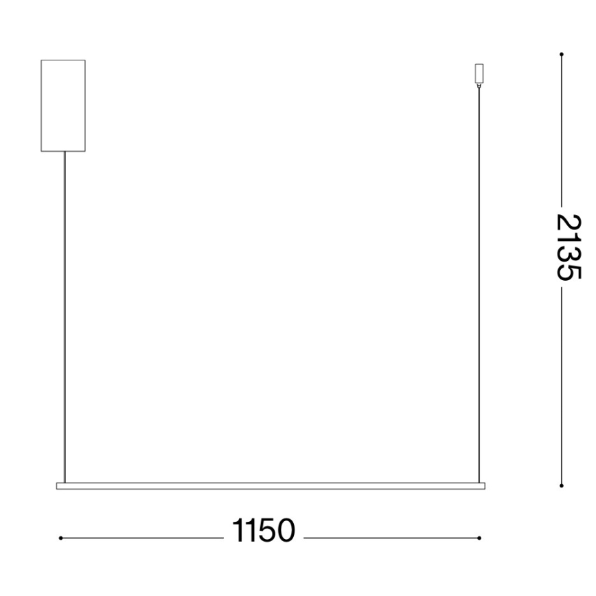 Ideal Lux - LED Lustr na lanku ESSENCE LED/19W/230V 3000K CRI 90 mosaz
