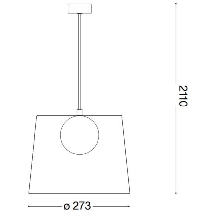 Ideal Lux - LED Lustr na lanku FADE 1xG9/3W/230V pr. 27,3 cm měď/kouřová