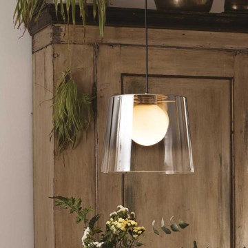 Ideal Lux - LED Lustr na lanku FADE 1xG9/3W/230V pr. 27,3 cm zlatá/kouřová