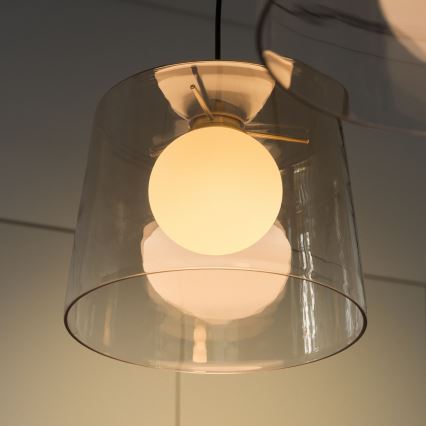 Ideal Lux - LED Lustr na lanku FADE 1xG9/3W/230V pr. 27,3 cm zlatá/kouřová