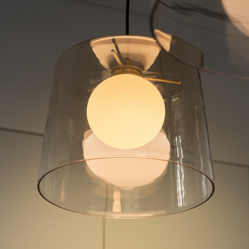 Ideal Lux - LED Lustr na lanku FADE 1xG9/3W/230V pr. 27,3 cm zlatá/kouřová