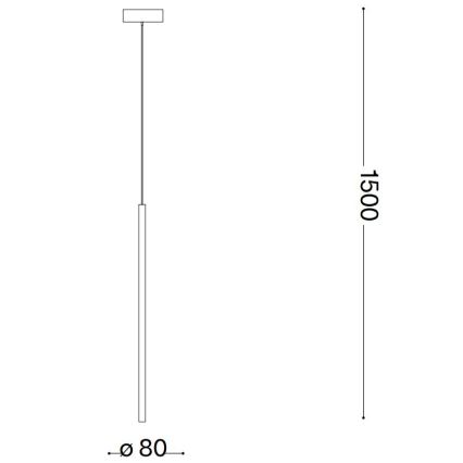 Ideal Lux - LED Lustr na lanku FILO LED/3,5W/230V 3000K CRI 90 mosaz
