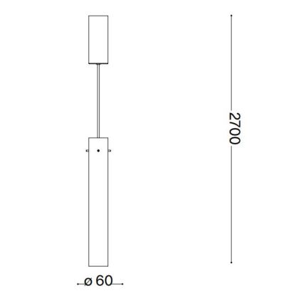 Ideal Lux - LED Lustr na lanku FLAM LED/10W/230V pr. 6 cm CRI 90 šedá