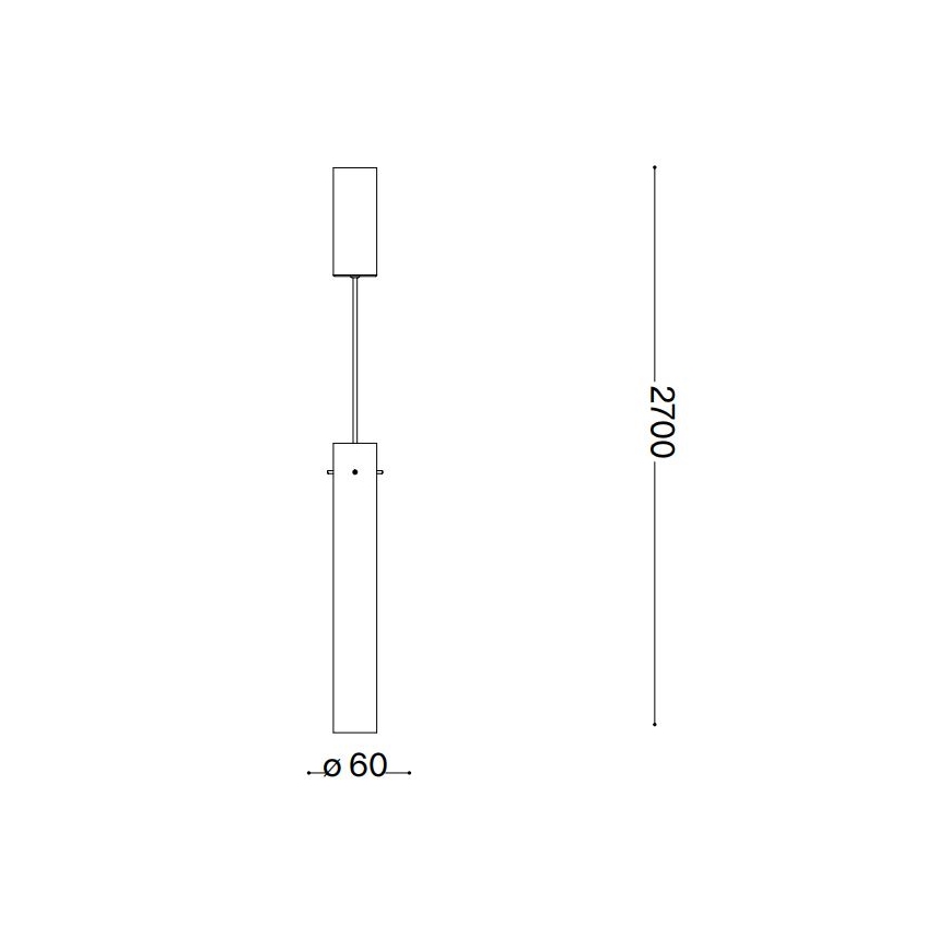 Ideal Lux - LED Lustr na lanku FLAM LED/10W/230V pr. 6 cm CRI 90 šedá