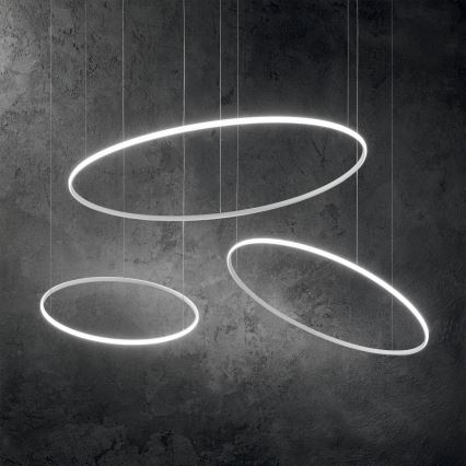 Ideal Lux - LED Lustr na lanku HULAHOOP LED/39W/230V 3000K pr. 81,5 cm CRI 90 bílá