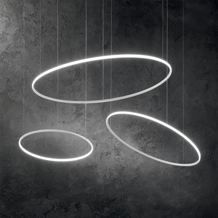 Ideal Lux - LED Lustr na lanku HULAHOOP LED/39W/230V 3000K pr. 81,5 cm CRI 90 bílá