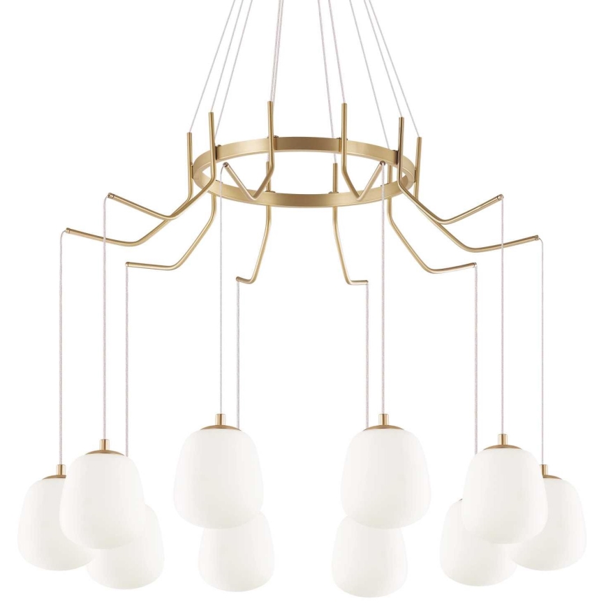 Ideal Lux - LED Lustr na lanku KAROUSEL 10xG9/3W/230V pr. 82,5 cm mosaz
