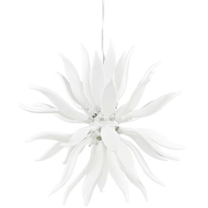 Ideal Lux - LED Lustr na lanku LEAVES 12xG9/3W/230V pr. 80 cm bílá