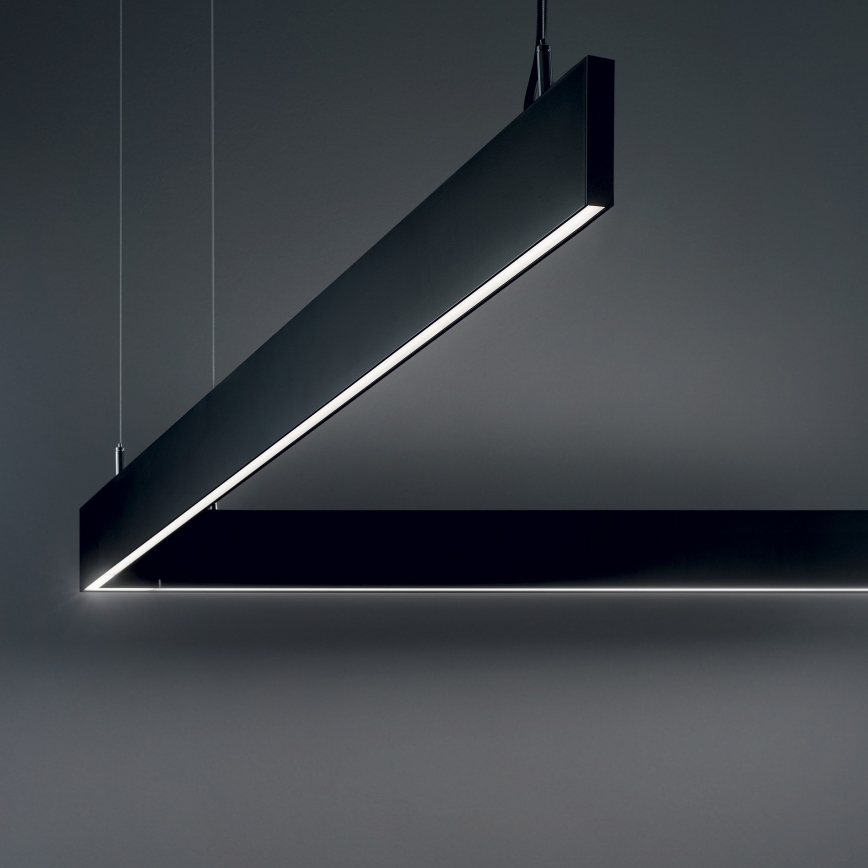 Ideal Lux - LED Lustr na lanku LINUS LED/32W/230V 3000K CRI 90 120 cm černá