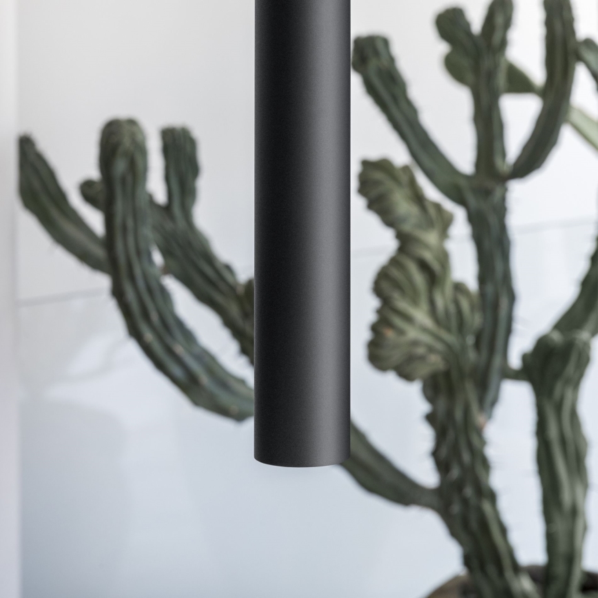 Ideal Lux - LED Lustr na lanku LOOK 1xGU10/7W/230V CRI 90 pr. 6 cm černá