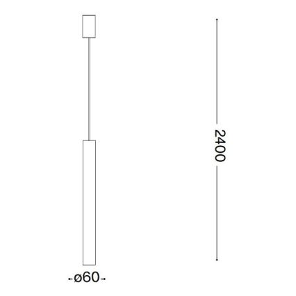 Ideal Lux - LED Lustr na lanku LOOK 1xGU10/7W/230V CRI 90 pr. 6 cm černá