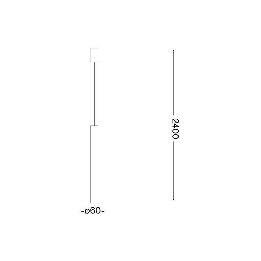 Ideal Lux - LED Lustr na lanku LOOK 1xGU10/7W/230V CRI 90 pr. 6 cm černá