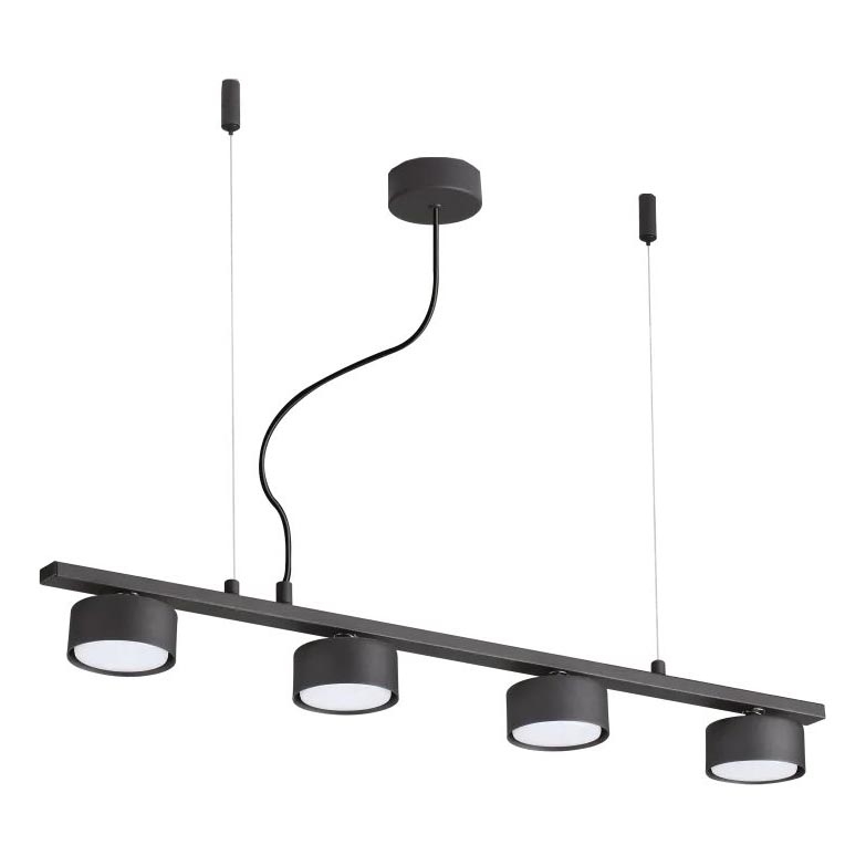 Ideal Lux - LED Lustr na lanku MINOR 4xGX53/9W/230V 75,5 cm černá