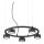 Ideal Lux - LED Lustr na lanku MINOR 5xGX53/9W/230V pr. 50 cm černá