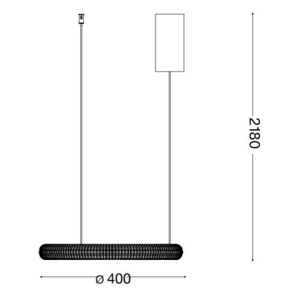 Ideal Lux - LED Lustr na lanku MIRACLE LED/25W/230V pr. 40 cm CRI 90 matný chrom