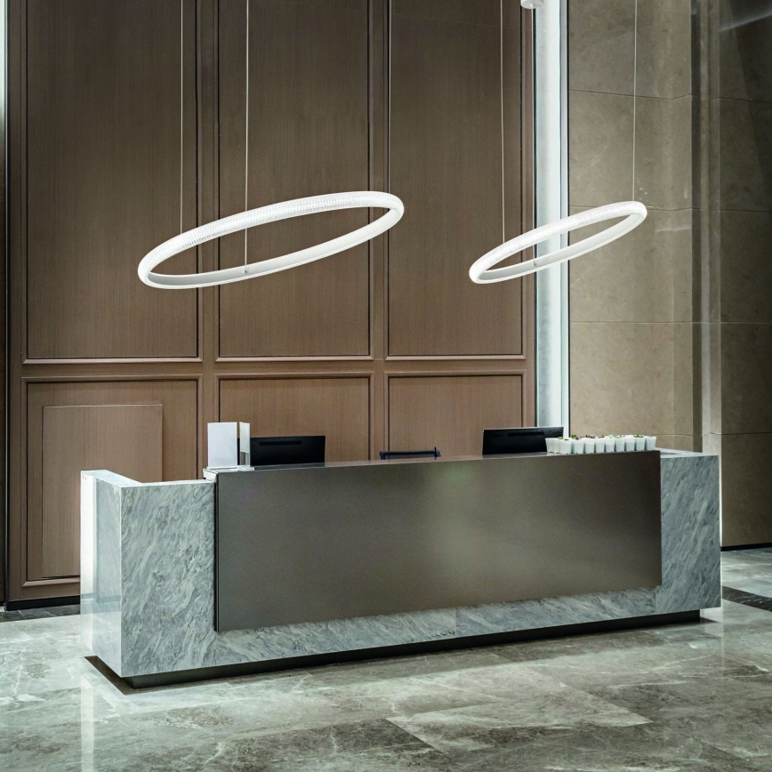 Ideal Lux - LED Lustr na lanku MIRACLE LED/37W/230V pr. 60 cm CRI 90 matný chrom