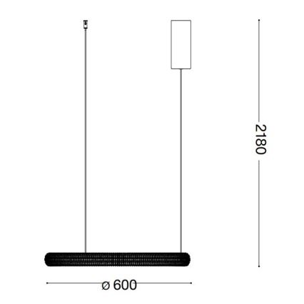 Ideal Lux - LED Lustr na lanku MIRACLE LED/37W/230V pr. 60 cm CRI 90 matný chrom