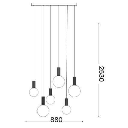 Ideal Lux - LED Lustr na lanku ODEON LED/39W/230V CRI 90 béžová/bílá