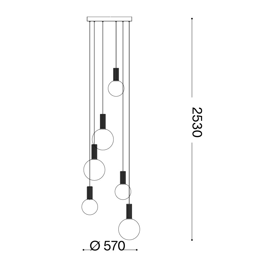 Ideal Lux - LED Lustr na lanku ODEON LED/39W/230V CRI 90 pr. 57 cm béžová/bílá