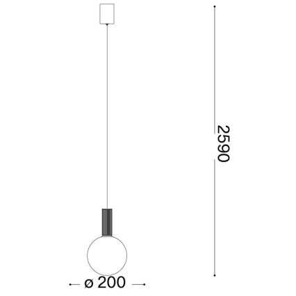 Ideal Lux - LED Lustr na lanku ODEON LED/8W/230V CRI 90 pr. 20 cm béžová/bílá