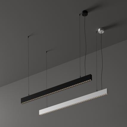 Ideal Lux - LED Lustr na lanku OFFICE LED/30W/230V 4000K CRI 90 černá