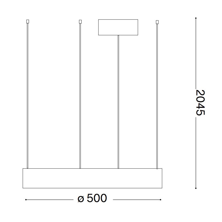 Ideal Lux - LED Lustr na lanku ORACLE LED/28W/230V 3000K pr. 50 cm CRI 90 černá
