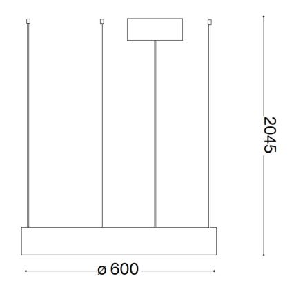 Ideal Lux - LED Lustr na lanku ORACLE LED/33W/230V 3000K pr. 60 cm CRI 90 černá