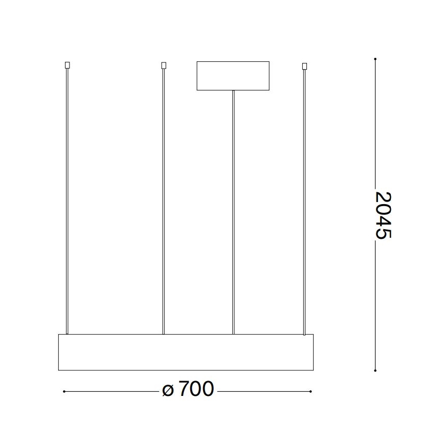 Ideal Lux - LED Lustr na lanku ORACLE LED/35W/230V 3000K pr. 70 cm CRI 90 bílá