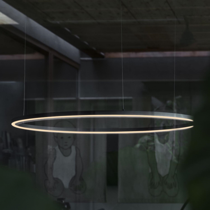 Ideal Lux - LED Lustr na lanku ORACLE LED/89W/230V 3000K pr. 150 cm černá