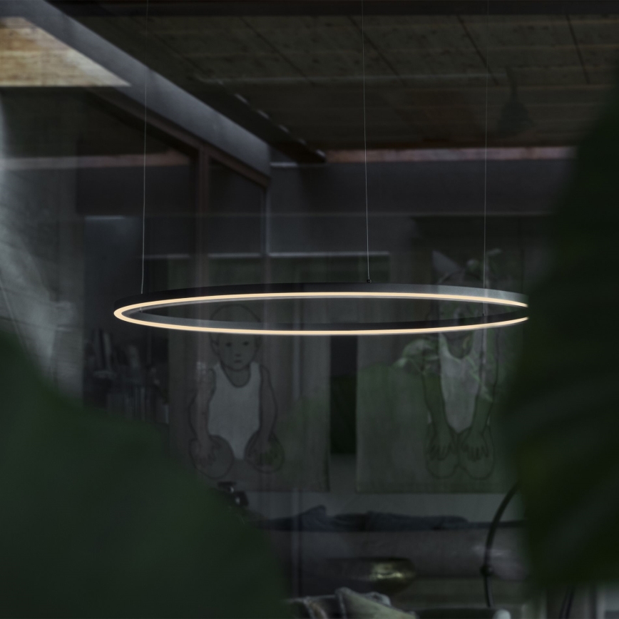 Ideal Lux - LED Lustr na lanku ORACLE LED/89W/230V 3000K pr. 150 cm černá