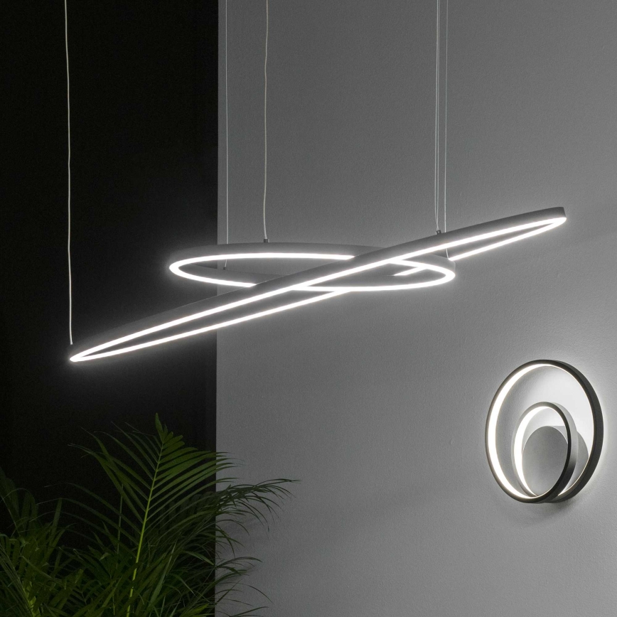 Ideal Lux - LED Lustr na lanku ORACLE LED/89W/230V 3000K pr. 150 cm černá
