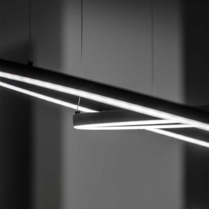 Ideal Lux - LED Lustr na lanku ORACLE LED/89W/230V 3000K pr. 150 cm černá