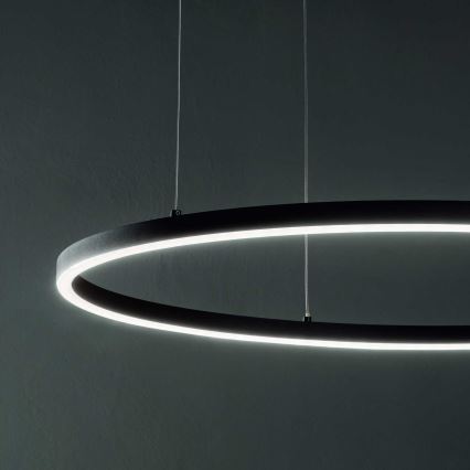 Ideal Lux - LED Lustr na lanku ORACLE LED/89W/230V 3000K pr. 150 cm černá