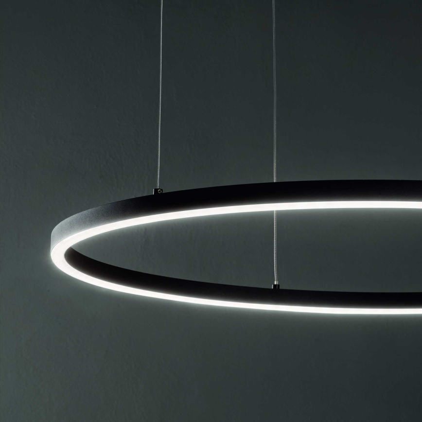 Ideal Lux - LED Lustr na lanku ORACLE LED/89W/230V 3000K pr. 150 cm černá