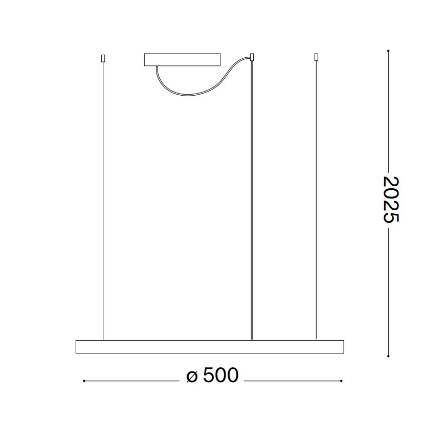 Ideal Lux - LED Lustr na lanku ORACLE SLIM LED/29W/230V 4000K CRI 90 pr. 50 cm bílá