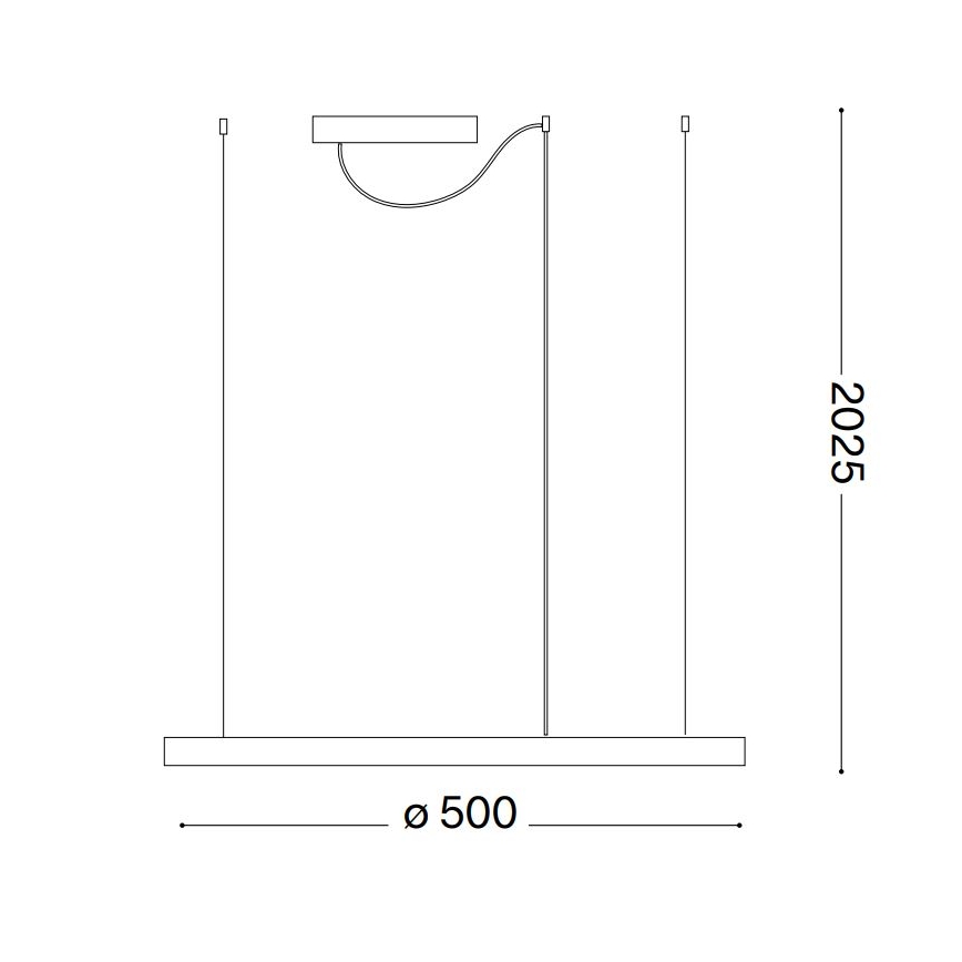 Ideal Lux - LED Lustr na lanku ORACLE SLIM LED/29W/230V 4000K CRI 90 pr. 50 cm bílá