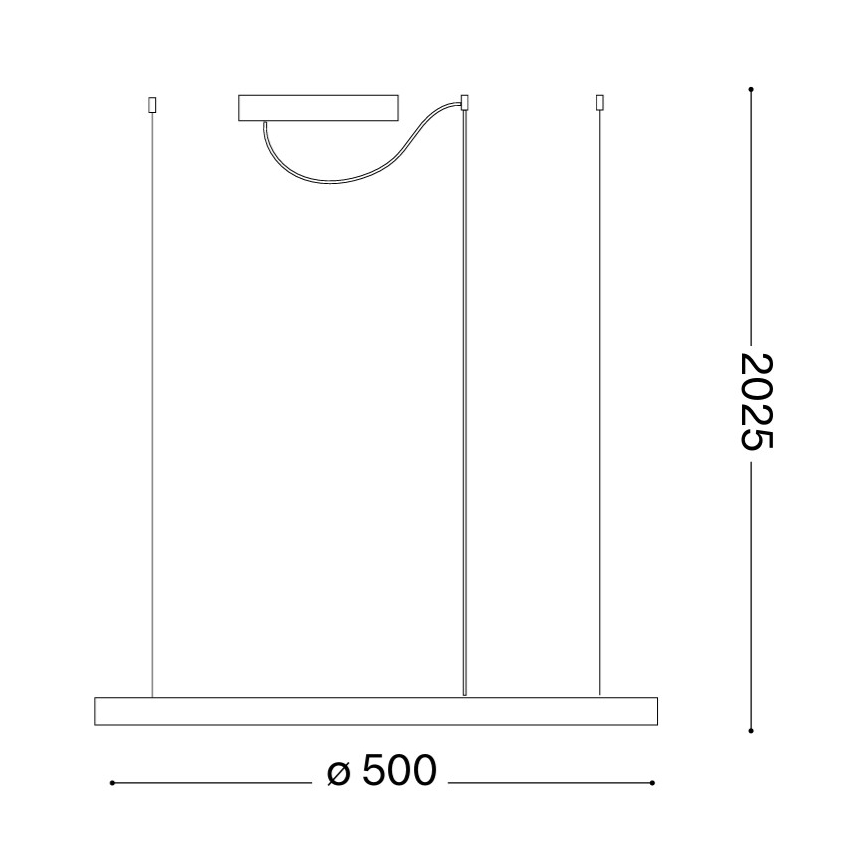 Ideal Lux - LED Lustr na lanku ORACLE SLIM LED/29W/230V 3000K CRI 90 pr. 50 cm zlatá