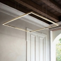 Ideal Lux - LED Lustr na lanku ORACLE SLIM LED/33W/230V 3000K CRI 90 50x50 cm zlatá