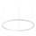 Ideal Lux - LED Lustr na lanku ORACLE SLIM LED/38W/230V 4000K pr. 70 cm bílá