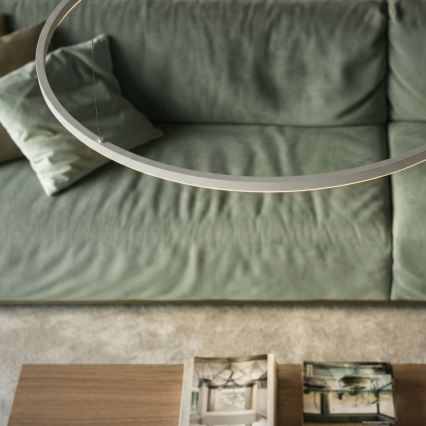 Ideal Lux - LED Stmívatelný lustr na lanku ORACLE SLIM LED/40W/230V 3000K CRI 90 pr. 70 cm bílá