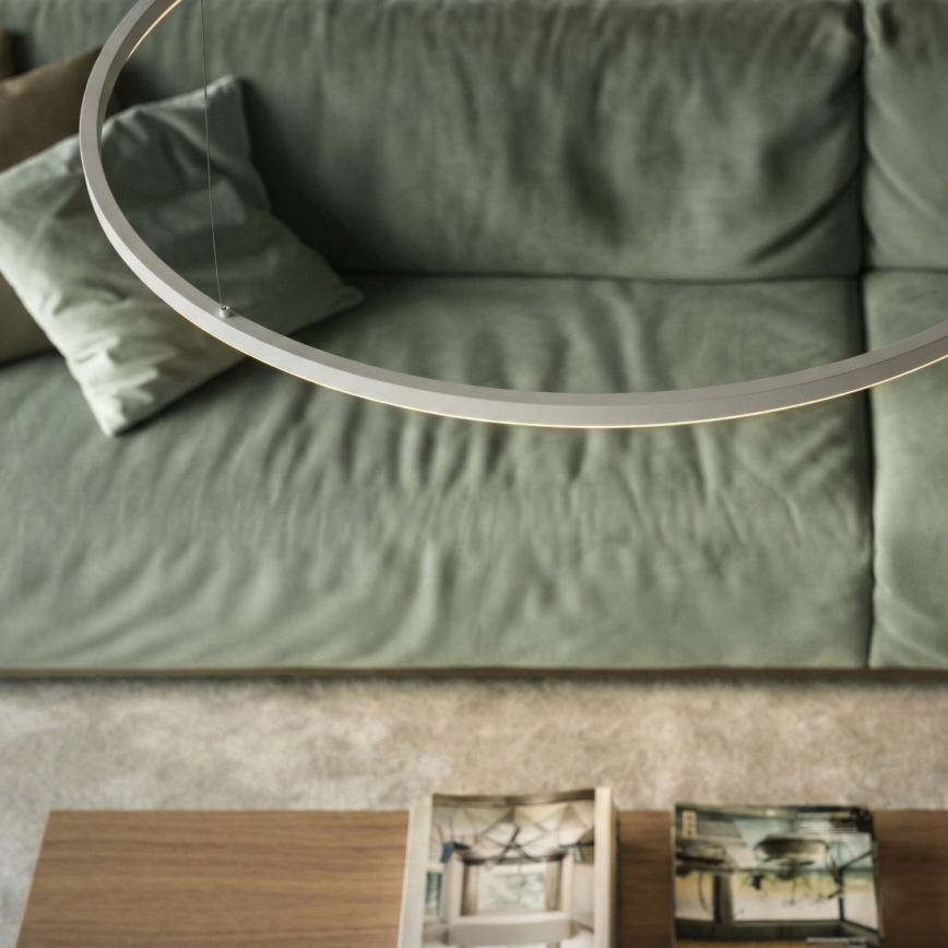 Ideal Lux - LED Lustr na lanku ORACLE SLIM LED/53W/230V 2700K CRI 90 pr. 90 cm bílá