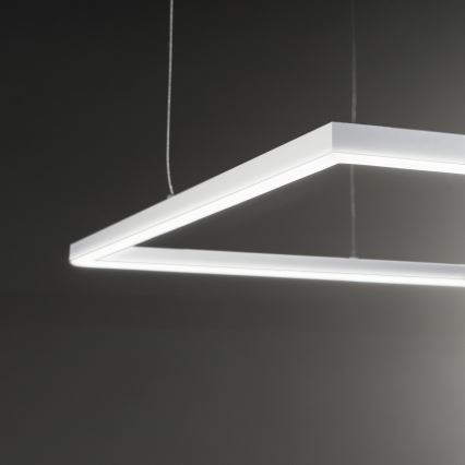Ideal Lux - LED Lustr na lanku ORACLE SLIM LED/53W/230V 3000K 90x90 cm bílá