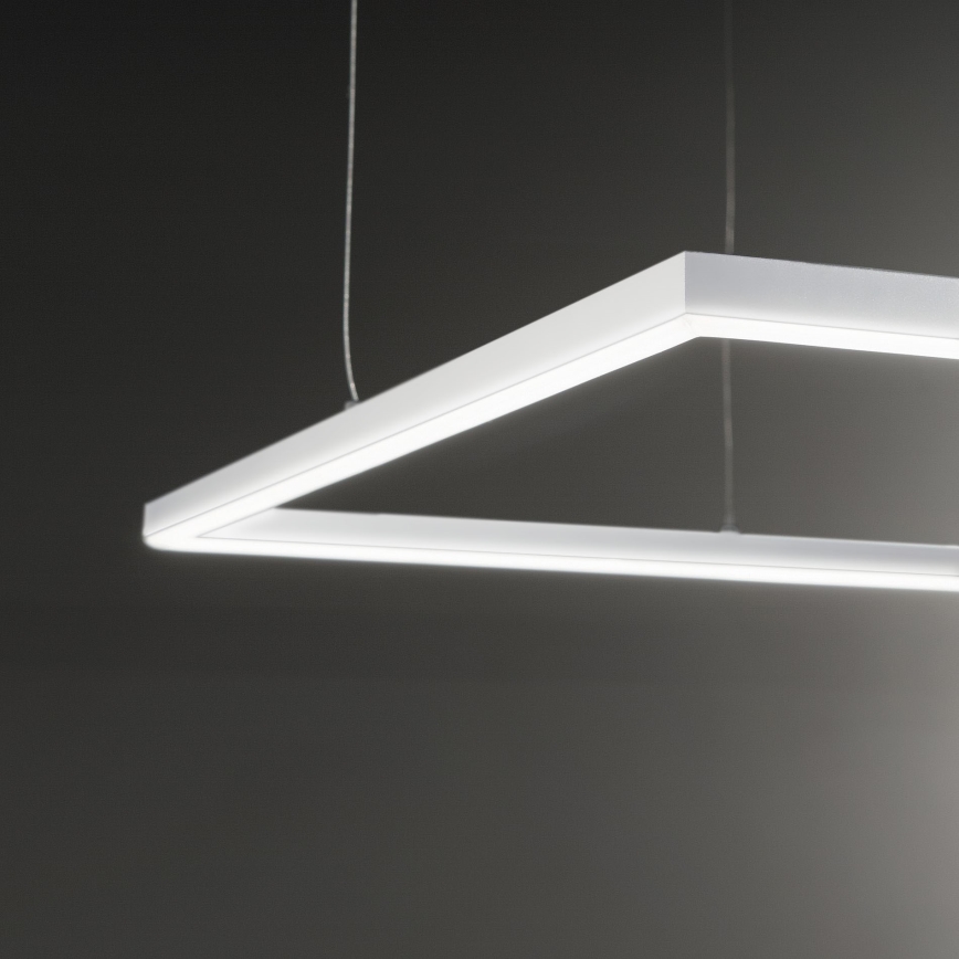 Ideal Lux - LED Lustr na lanku ORACLE SLIM LED/53W/230V 3000K 90x90 cm bílá