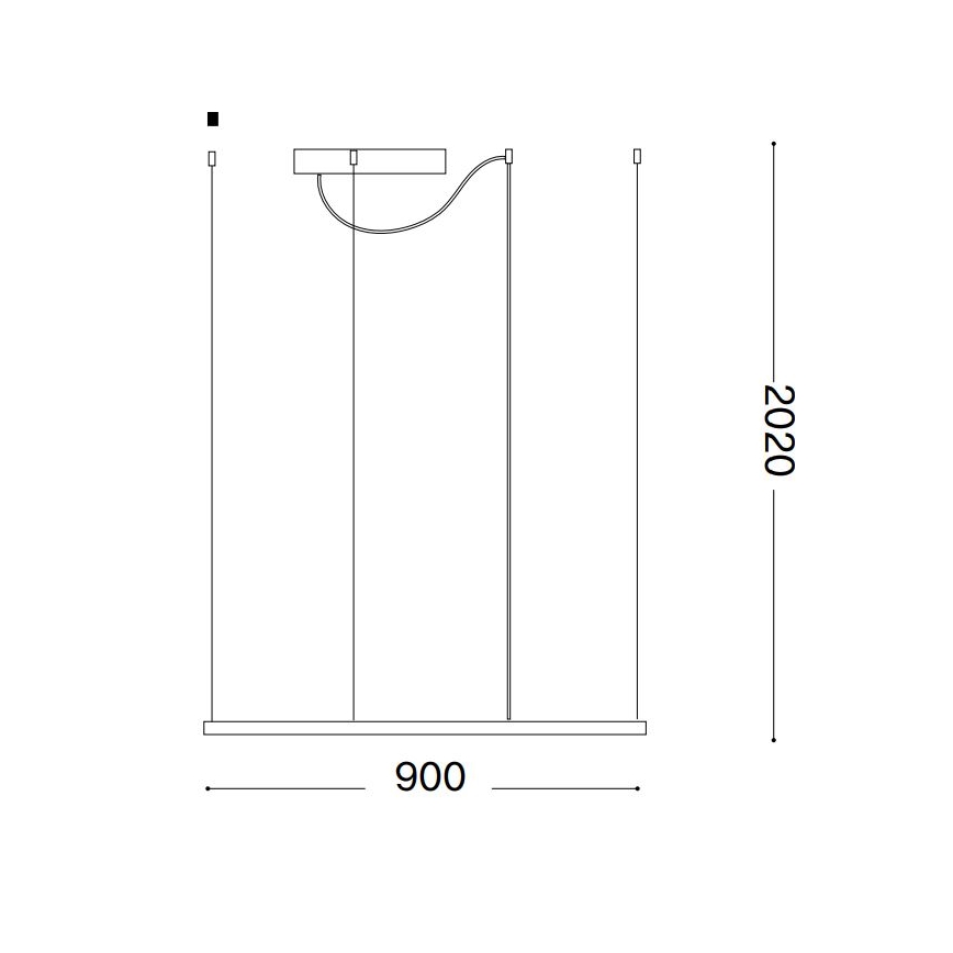 Ideal Lux - LED Lustr na lanku ORACLE SLIM LED/53W/230V 3000K 90x90 cm bílá