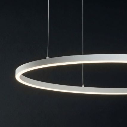 Ideal Lux - LED Lustr na lanku ORACLE SLIM LED/53W/230V 4000K CRI 90 pr. 90 cm bílá